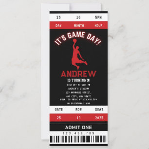 Persönliche Basketball Hoop Dreams Geburtstagskart Einladung