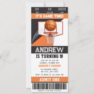 Persönliche Basketball-Ticket-Geburtstagseinladung Einladung