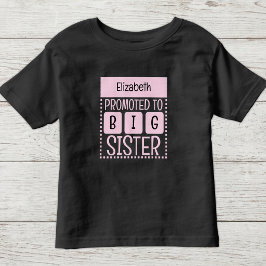 Persönliche Bezeichnung große Schwester rosa Kleinkind T-shirt