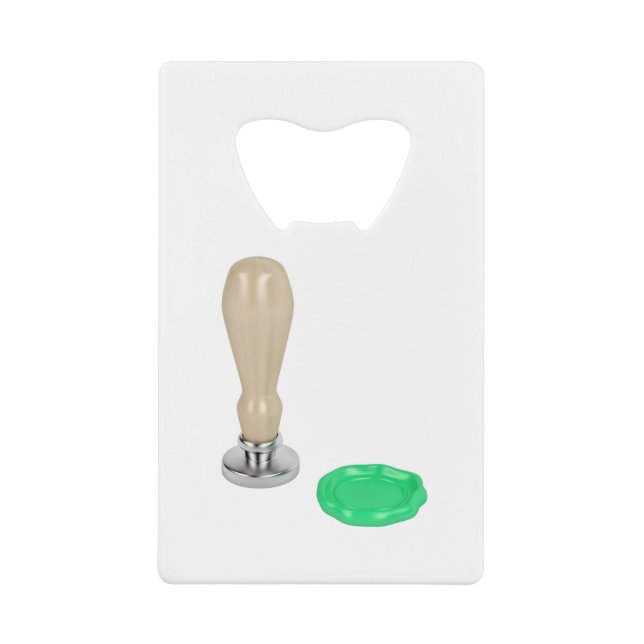 Persönliche Briefmarke und Wachs-Siegel Geldbeutel Flaschenöffner (Vorderseite)