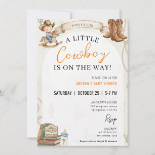 Persönliche Cowboy-Baby-Party-Einladung Einladung