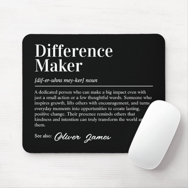 Persönliche Definition eines Unterschiedmachens Mousepad (Mit Mouse)