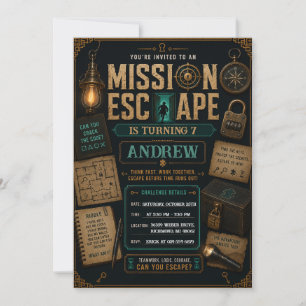 Persönliche digitale Mystery Escape Room Geburtsta Einladung