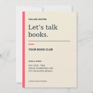 Persönliche Einladung zum Buchclub-Treffen