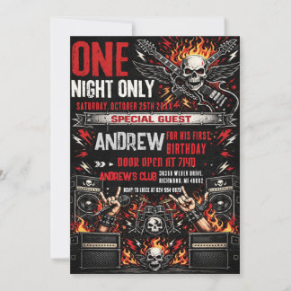 Persönliche Einladung zum Geburtstag "One Rocks"