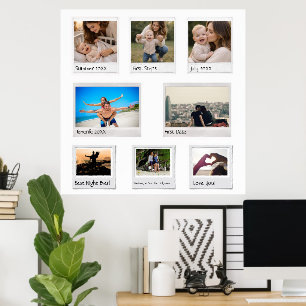 Persönliche Erinnerungen Fotocollage mit 8 Fotos Poster