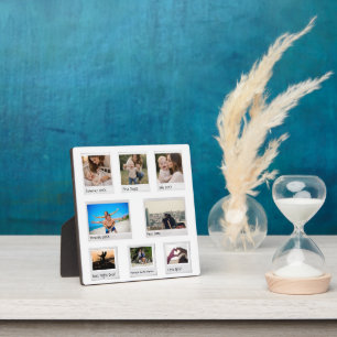 Persönliche Erinnerungs-Fotocollage mit 8 Fotos Fotoplatte