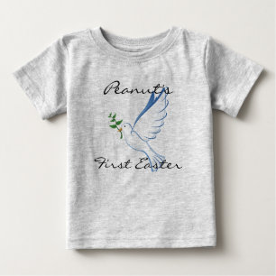 Persönliche erste Ostern-Taube des Baby T-shirt