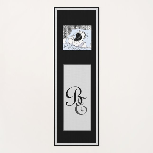 Persönliche Fitness Gesundheit Funny Comic Grau un Yogamatte (Vorderseite)