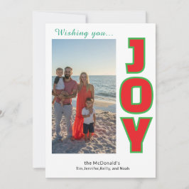 Persönliche Fotocollage-Weihnachtskarte von Joy Feiertagskarte