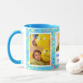 Persönliche Fotos mit individueller Blue Watercolo Tasse