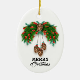 Persönliche frohe Weihnachtsfeier Keramik Ornament