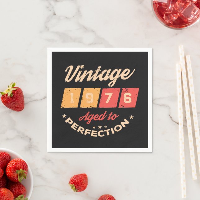 Persönliche fünfzig Vintage 50. Geburtstagsfeier Serviette (Beispiel)
