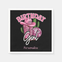 Persönliche Geburtstags-Western-Glamour-Pink-Cowgi