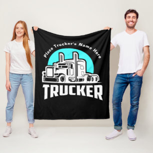 Persönliche Geschenkdecke für LKW-Fahrer Fleecedecke