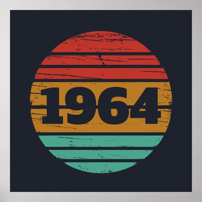 Persönliche Geschenke aus 60 Vintagen Jahren Poster (Vorne)