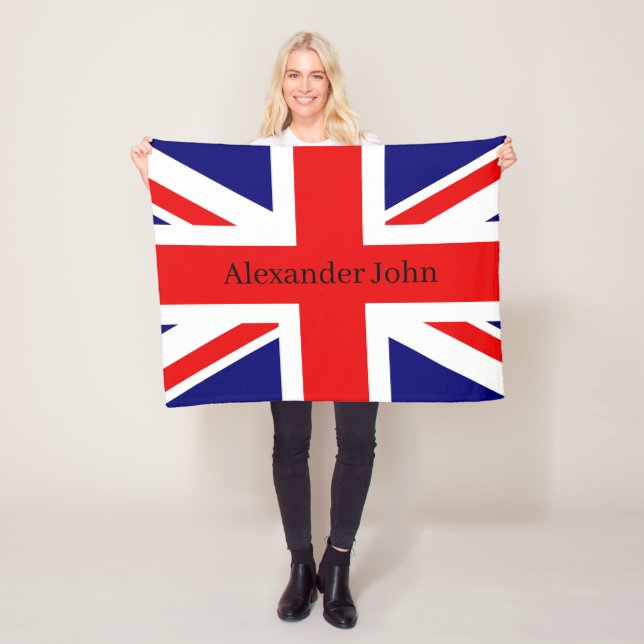 Persönliche Gestaltung der britischen Nationalflag Fleecedecke (Beispiel)