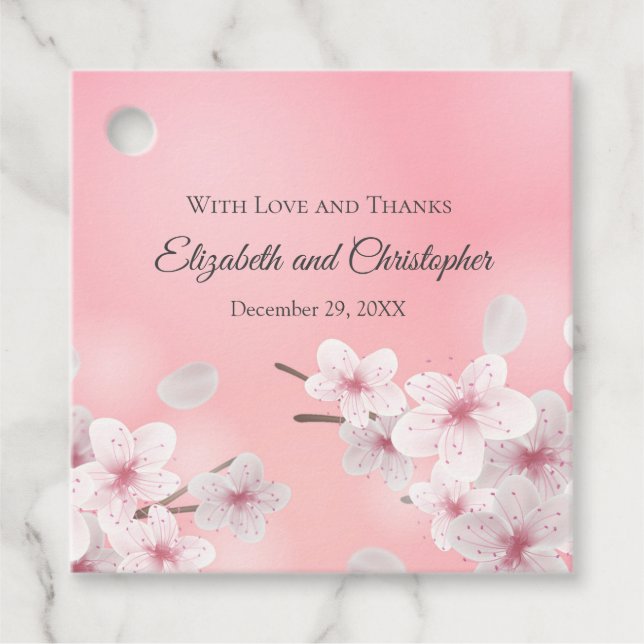 Persönliche Gestaltung der Hochzeitsempfehlung mit Geschenkanhänger (Vorderseite)