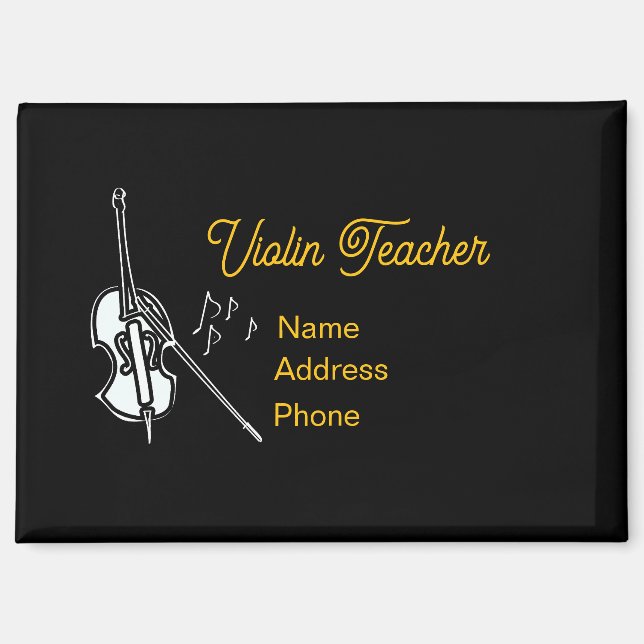 Persönliche Gestaltung der Violinlehrerin Magnet (Vorderseite)