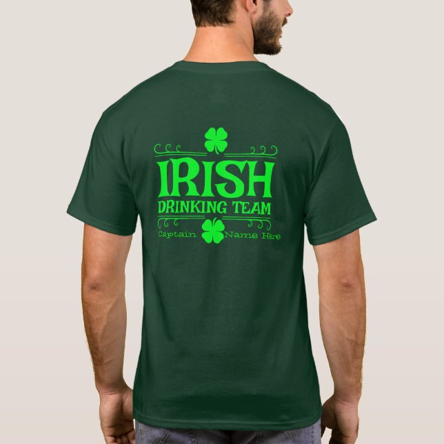 Persönliche Gestaltung des Irish Drinking Team St. T-Shirt (Rückseite)