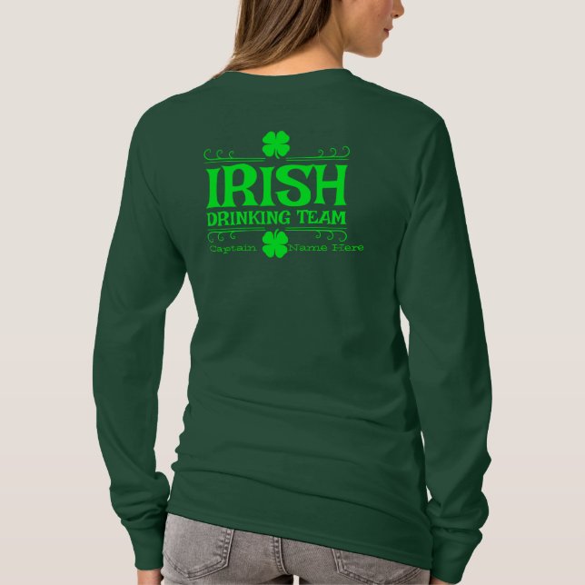 Persönliche Gestaltung des Irish Drinking Team St. T-Shirt (Rückseite)