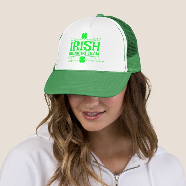 Persönliche Gestaltung des Irish Drinking Team St. Truckerkappe (Beispiel)
