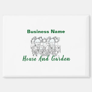 Persönliche Gestaltung des Logos "Haus und Garten" Magnet