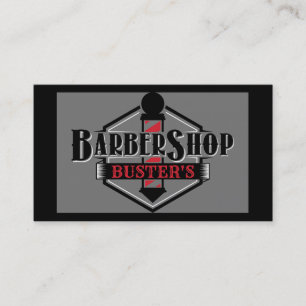 Persönliche Gestaltung des Schwarz-Rot-Barber-Logo Visitenkarte