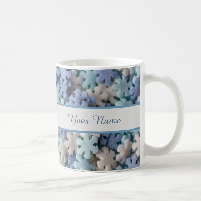 Persönliche Gestaltung einer edlen Schneeflocken W Kaffeetasse (Rechts)