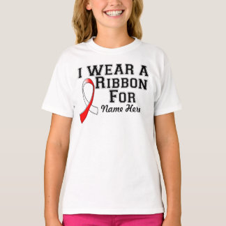 Persönliche Gestaltung Ich trage eine rote und wei T-Shirt