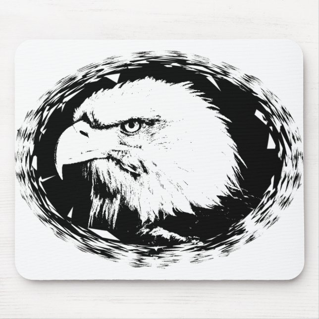 Persönliche Gestaltung von Eagle Head Moderne Pop  Mousepad (Vorne)