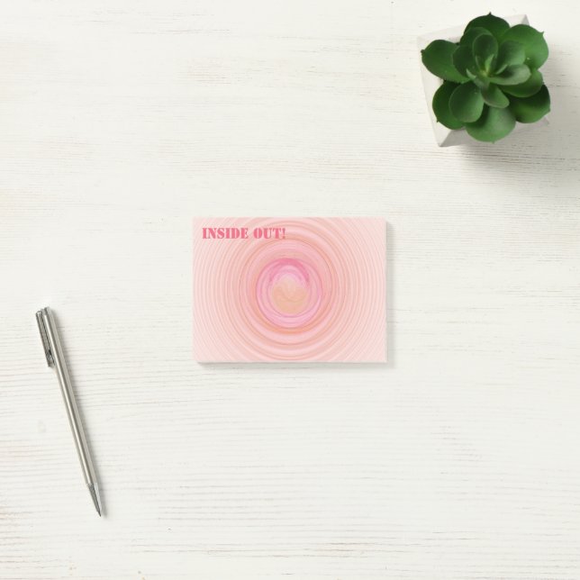 Persönliche Girl Pastel Pink Peach Spirale Custom Post-it Klebezettel (Büro)