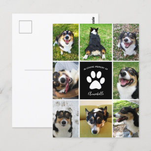 Persönliche Hunde-Collage zur Erinnerung in Liebe Postkarte