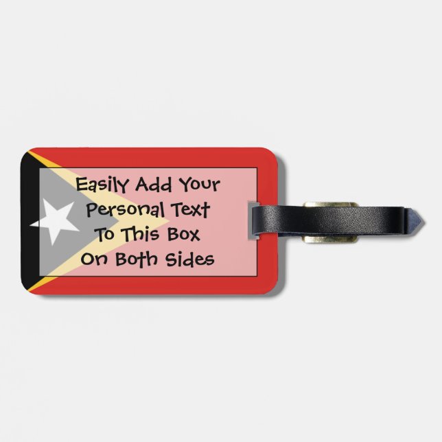 Persönliche Identifikationsnummer für die Flagge O Gepäckanhänger (Rückseite horizontal)