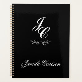 persönliche Initialen und Name minimalistisch Planer