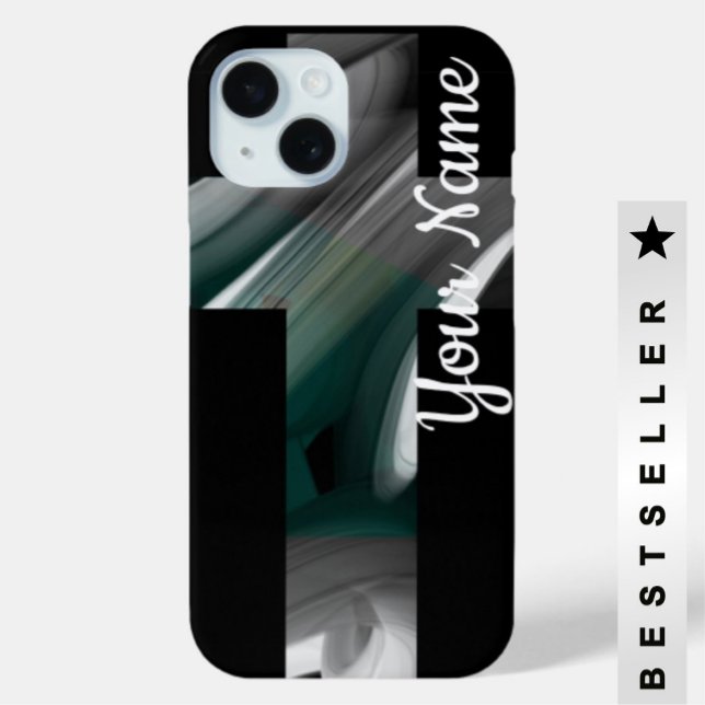 Persönliche iPhone Fälle Trend Abstrakt Black Gree Case-Mate iPhone Hülle (Von Creator hochgeladen)