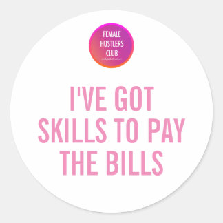 PERSÖNLICHE KENNTNISSE ZUR ZAHLUNG DER RECHNUNGEN RUNDER AUFKLEBER