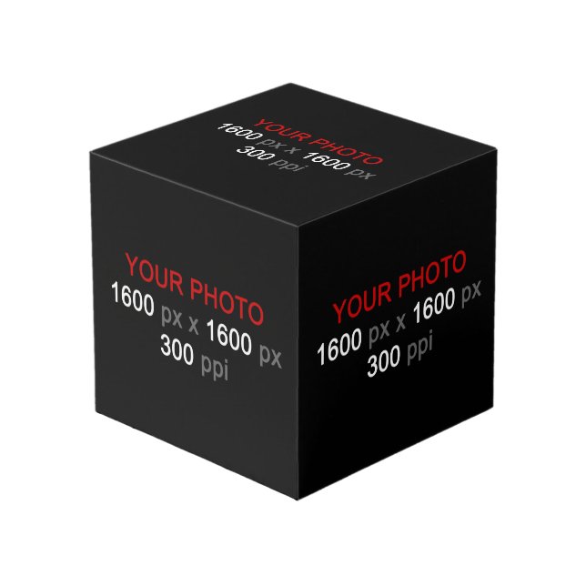 Persönliche Kreation Würfel (Vorderseite Schrägansicht)