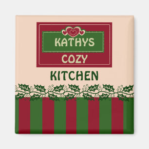 PERSÖNLICHE KÜCHE MAGNET, FÜGEN SIE IHREN NAMEN HI MAGNET