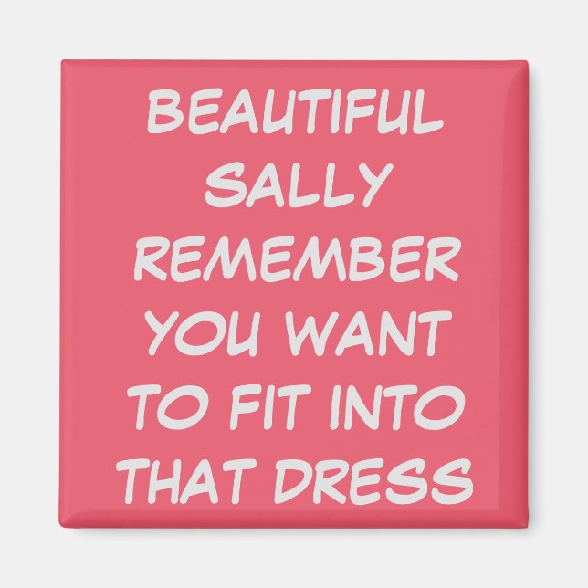 PERSÖNLICHE KUSTOM WEDESS FIT DIET MAGNET (Vorne)