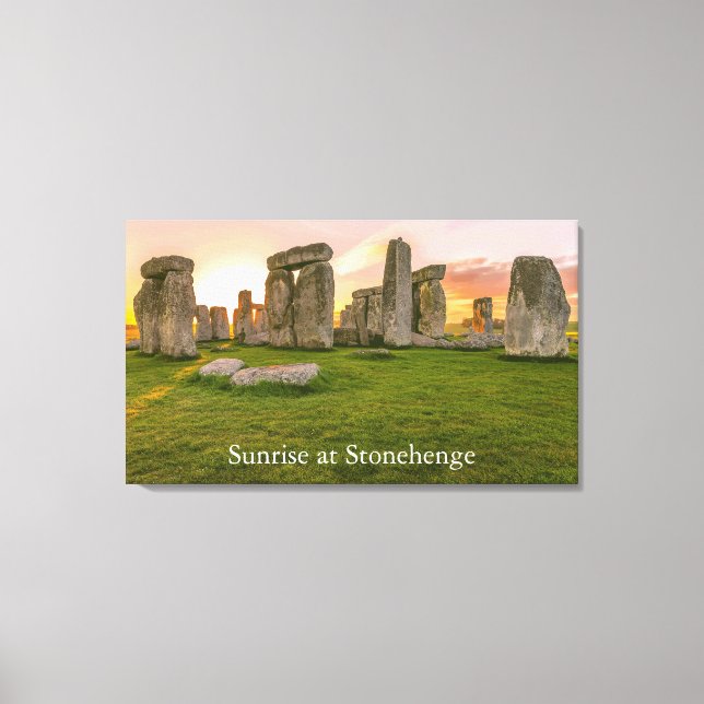 Persönliche Legendäre Stonehenge bei Sonnenaufgang Leinwanddruck (Vorderseite)