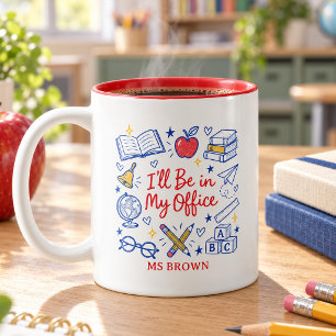 Persönliche Lehrkraft Ich werde in meinem Büro sei Zweifarbige Tasse