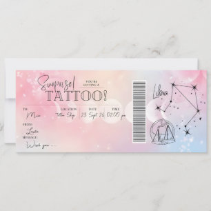 Persönliche Libra Tattoo Geburtstagskartengutschei Einladung
