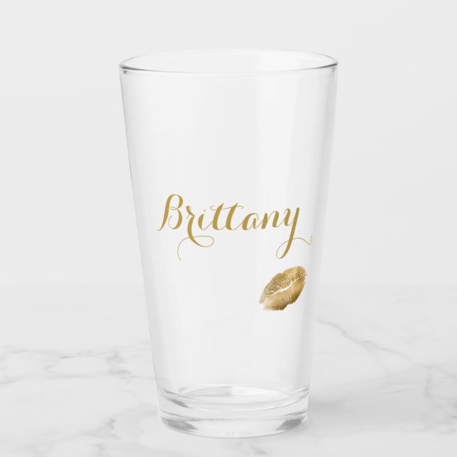 Persönliche Lippen Glas (Vorderseite)