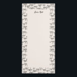 Persönliche Liste der schwarzen und cremefarbenen  Magnetischer Notizblock<br><div class="desc">Einfache, von Hand gezeichnet Bogen in Schwarz auf Weiß verleihen diesem magnetischen Notizblock eine sorglose und fröhliche Atmosphäre, die sich perfekt für den Schrank einer jungen Dame, den Kühlschrank im Schlafzimmer oder für anspruchsvolle und erhöhte Zuhause eignet. Der benutzerdefinierte Text am oberen Rand lassen Sie uns entscheiden, welches Notizblock Sie...</div>