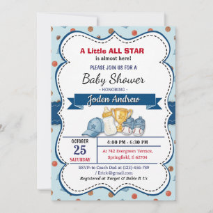 Persönliche Little All Star Baby Shower Einladung