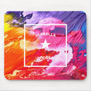 Persönliche Mit Monogramm Abstrakte Kunst Mousepad