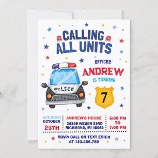 Persönliche moderne Kinderpolizei Einladung zum Ge