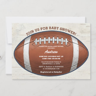 Persönliche moderne Touchdown-Fußball-Baby-Party Einladung