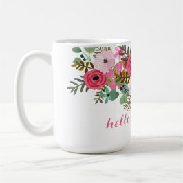 Persönliche Mug floral moderne Hallo Schöne Kaffeetasse